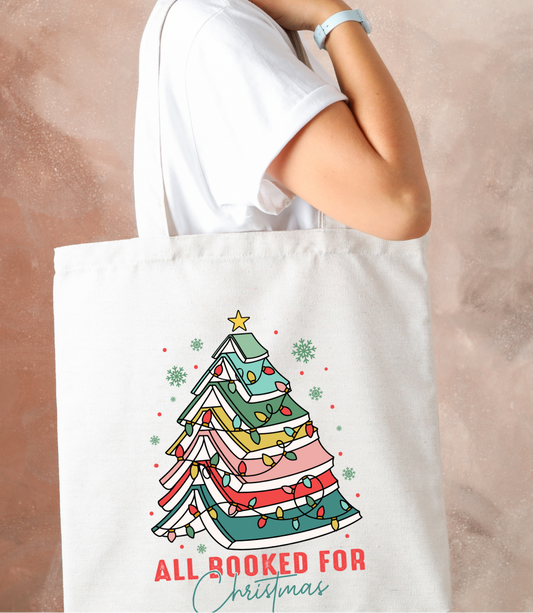 All Booked For Christmas Tote Bag