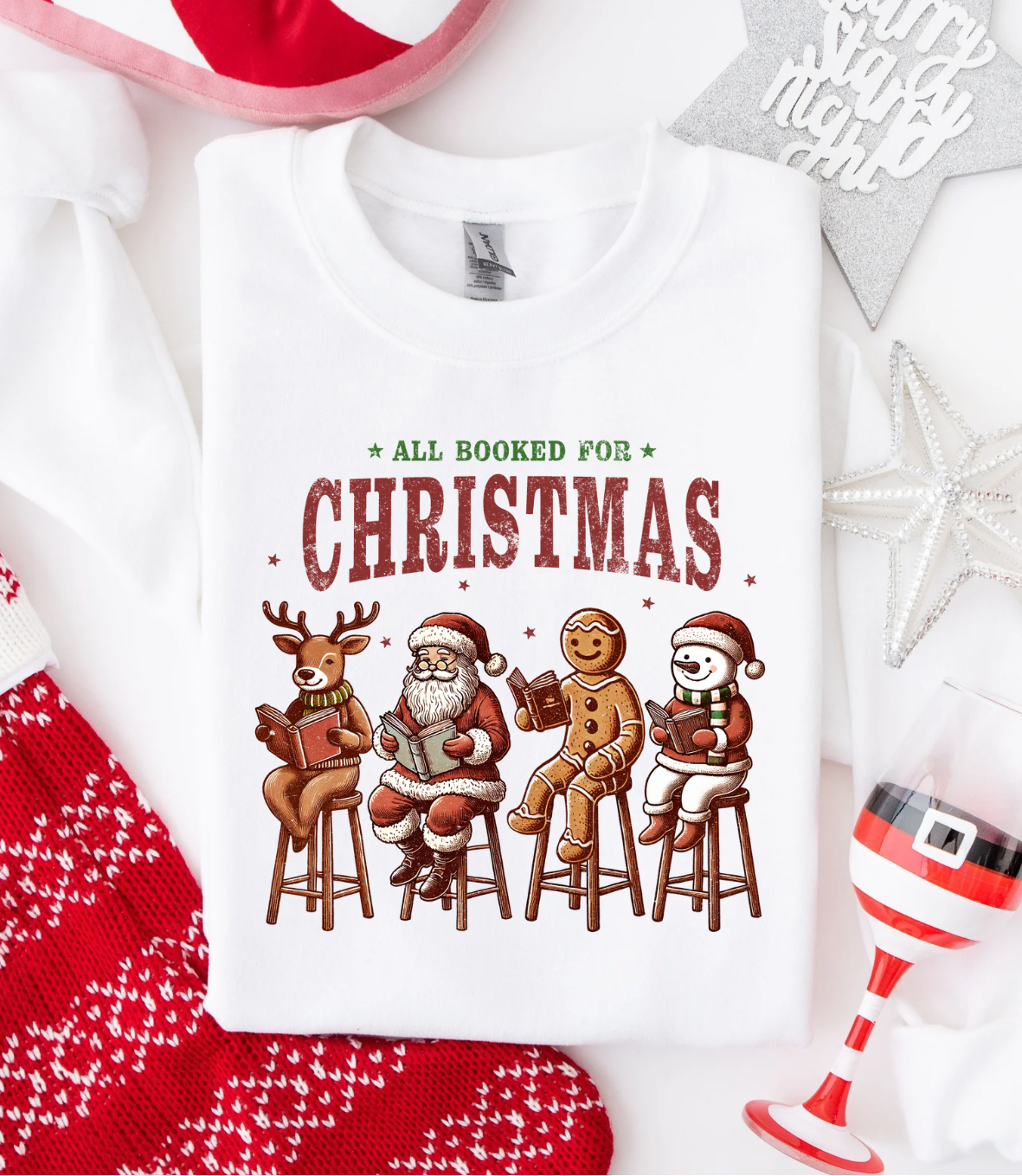 All Booked For Christmas Sweatshirt