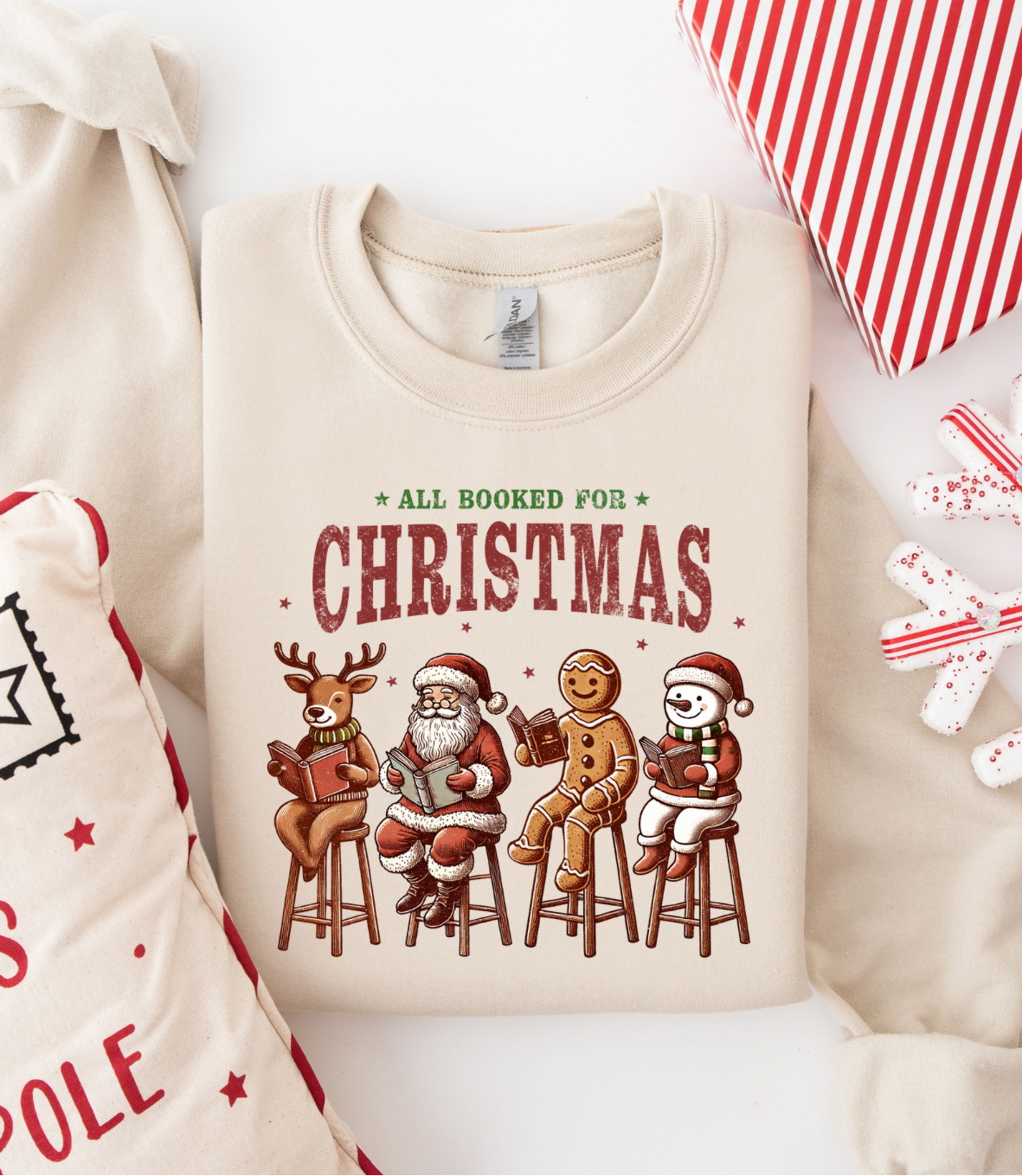 All Booked For Christmas Sweatshirt